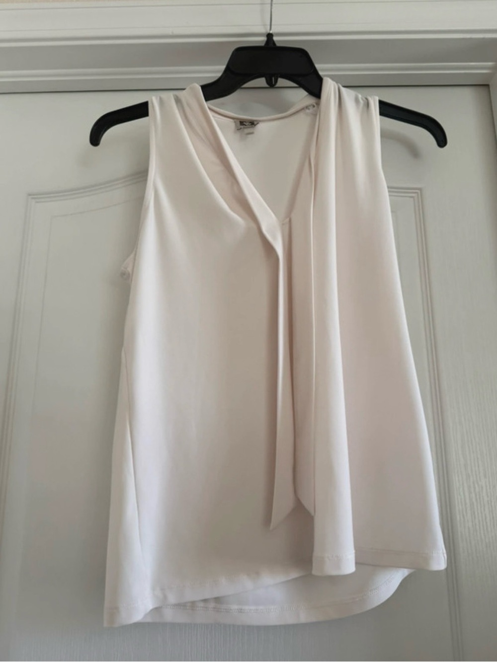 Anne Klein Ivory Tie-Neck Sleeveless Camisole